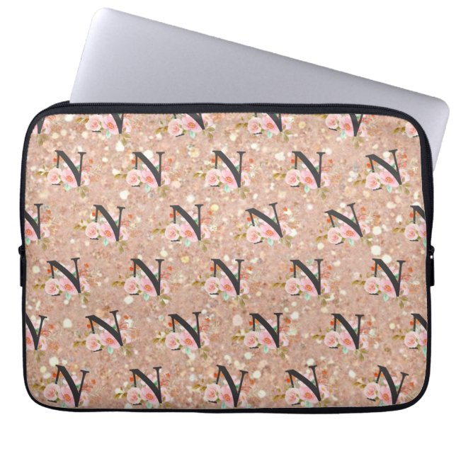 Bokstaven N Laptop Fodral (Framsidan)