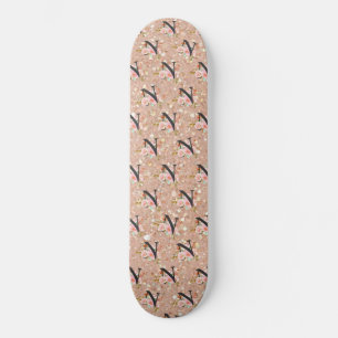 Bokstaven N Mini Skateboard Bräda 18,5 Cm