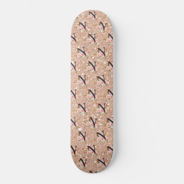 Bokstaven N Mini Skateboard Bräda 18,5 Cm (Framsida)