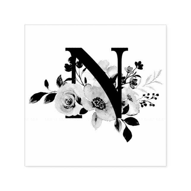 Bokstaven N Självfärgande Stämpel (Design)