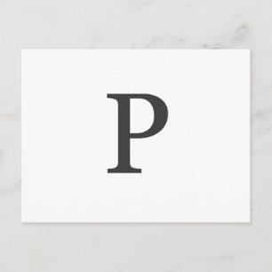 "bokstaven P" Vykort