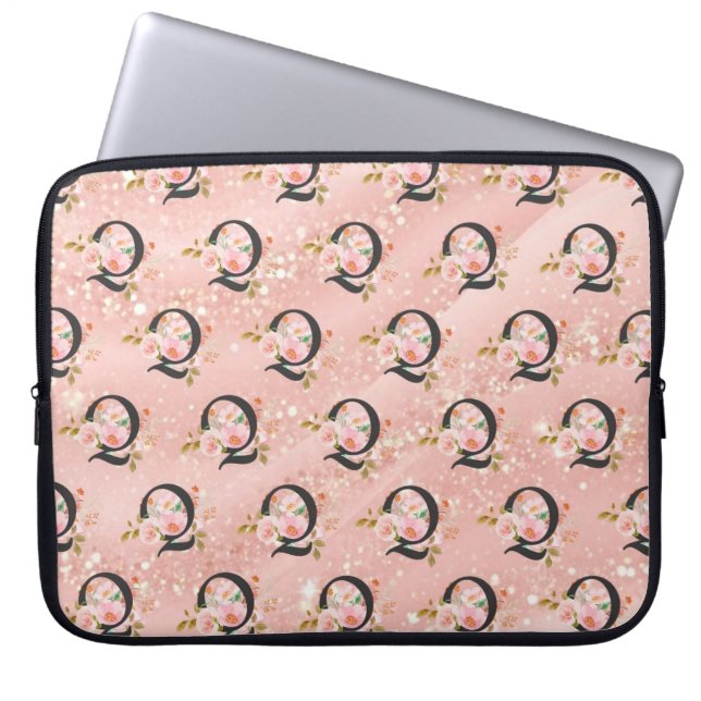Bokstaven Q Laptop Fodral (Framsidan)