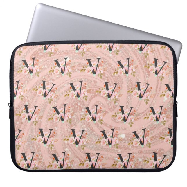 Bokstaven V Laptop Fodral (Framsidan)