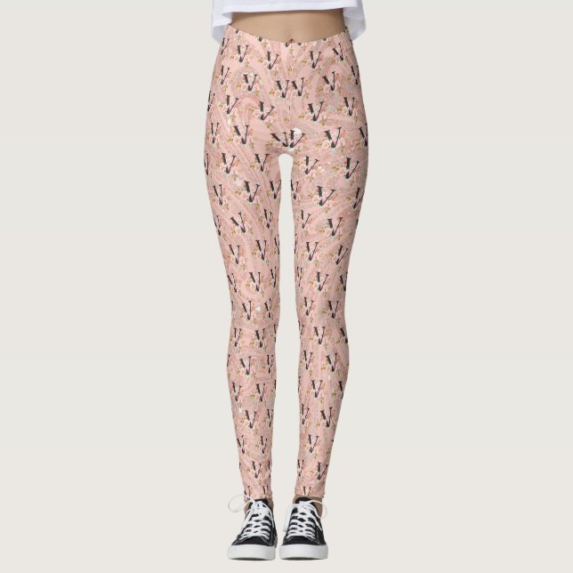 Bokstaven V Leggings (Framsida)