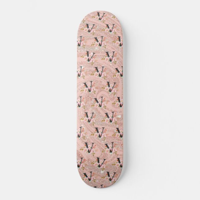 Bokstaven V Mini Skateboard Bräda 18,5 Cm (Framsida)