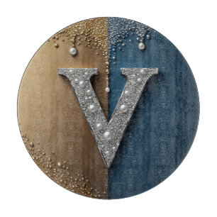 Bokstaven V Monogram Elegant Lyxig Hemstil