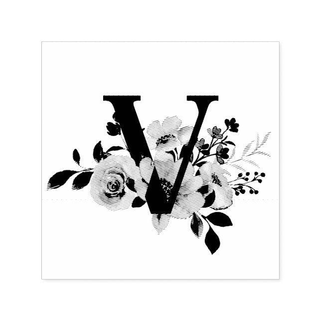 Bokstaven V Självfärgande Stämpel (Design)