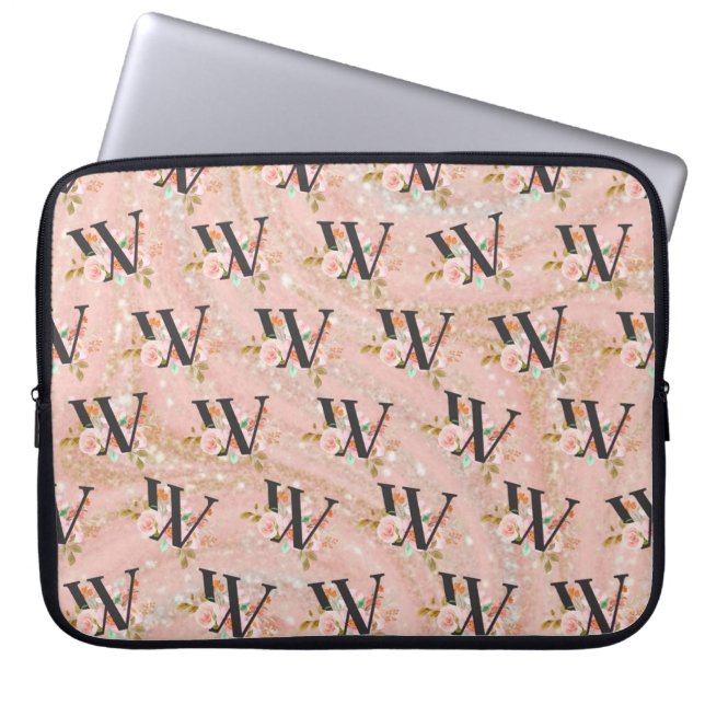 Bokstaven W Laptop Fodral (Framsidan)