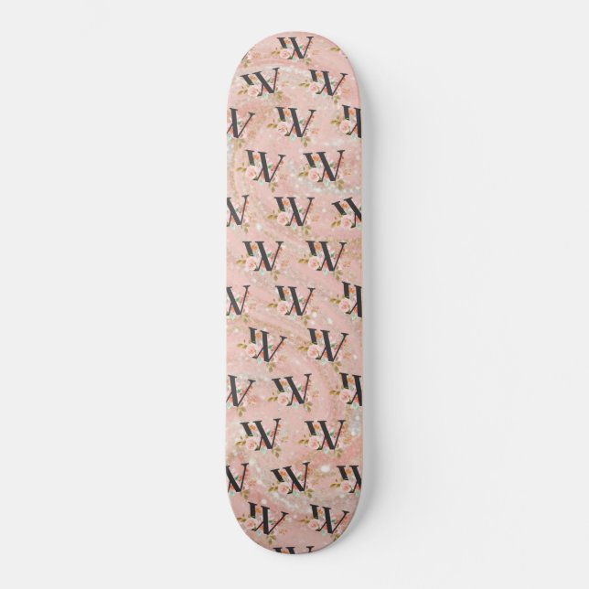 Bokstaven W Mini Skateboard Bräda 18,5 Cm (Framsida)