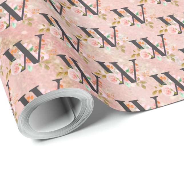 Bokstaven W Presentpapper (Rullad Hörn)