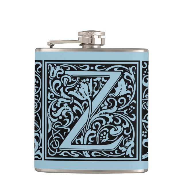Bokstaven Z medeltida monogram Art Nouveau Fickplunta (Framsidan)