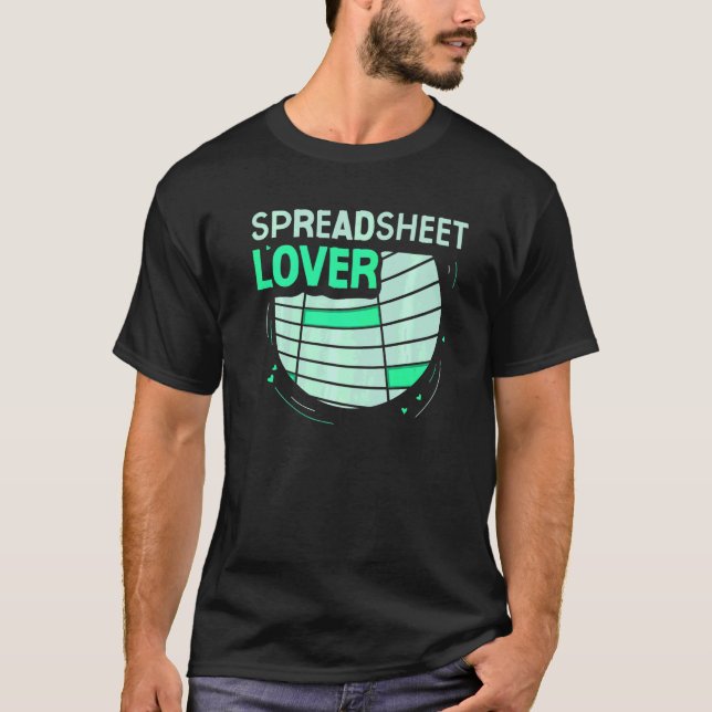 Bokstäver för kalkylbladsarbete Bord T Shirt (Framsida)