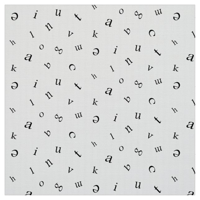 Bokstäver Tyg (Provkarta)