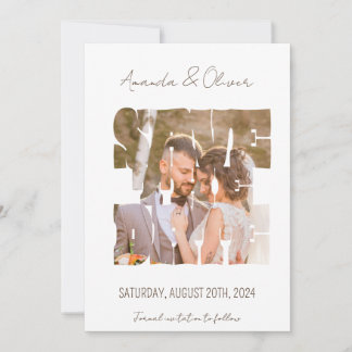 Bokstavlig Kärlekshistoria Foto Bröllop Spara Datumet