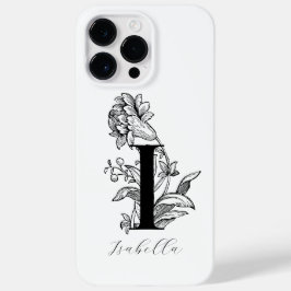 Bokstavligt blomster monogram bokstav I Namn