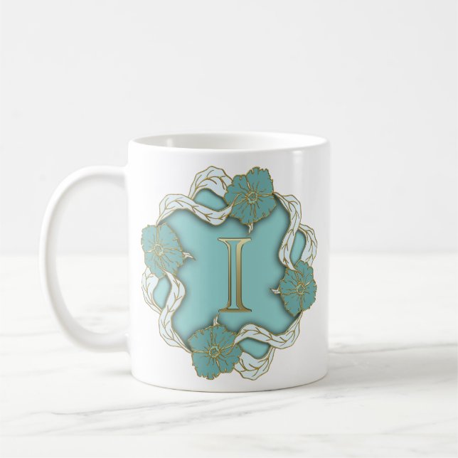 Bokstavs Initial Kaffemugg (Vänster)