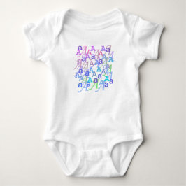 Bokstavs Konfetti "A" Baby Overall T Shirt
