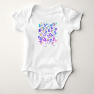 Bokstavs Konfetti "R" Baby Body T Shirt