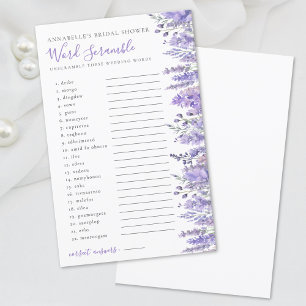 Bokstavsblandning Lavendel Blommig Bröllopsdusch
