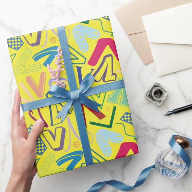 Bokstavsbrevpapper V - Gul Presentpapper (Gifting)