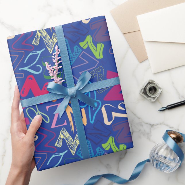 Bokstavsbrevpapper Z - Blått Presentpapper (Gifting)