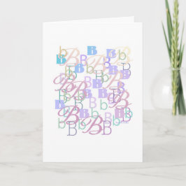Bokstavsconfetti "B" -kort Kort