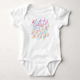 Bokstavsconfetti "J" Baby-bodysuit T Shirt