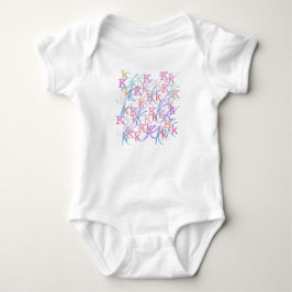 Bokstavsconfetti "K" Babybody T Shirt