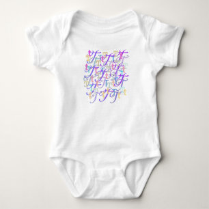 Bokstavsconfetti "T" Baby-bodysuit T Shirt
