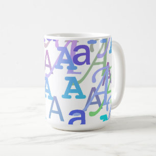 Bokstavskonfetti "A" Kaffemugg