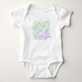 Bokstavskonfetti "D" Babybody T Shirt