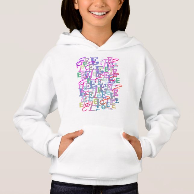 Bokstavskonfetti "E" T Shirt (Framsida)