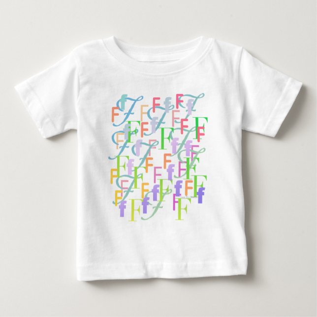 Bokstavskonfetti "F" T Shirt (Framsida)