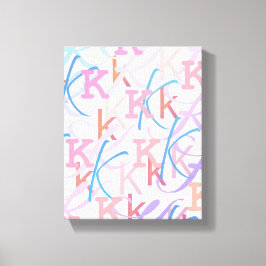 Bokstavskonfetti "K" Canvastryck