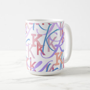 Bokstavskonfetti "K" Kaffemugg