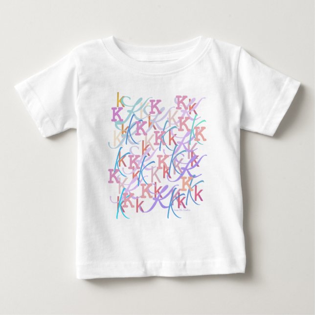 Bokstavskonfetti "K" T Shirt (Framsida)