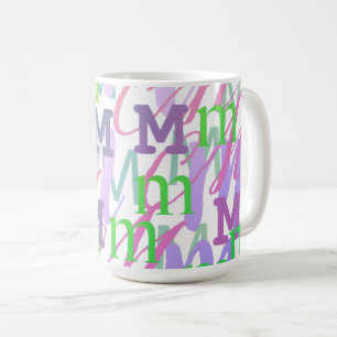 Bokstavskonfetti "M" Kaffemugg