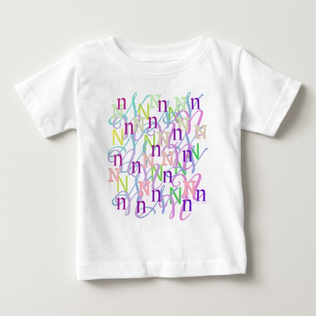 Bokstavskonfetti "N" T Shirt (Framsida)