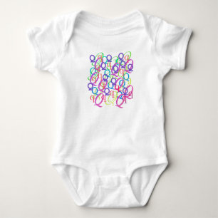 Bokstavskonfetti "Q" Baby Body T Shirt
