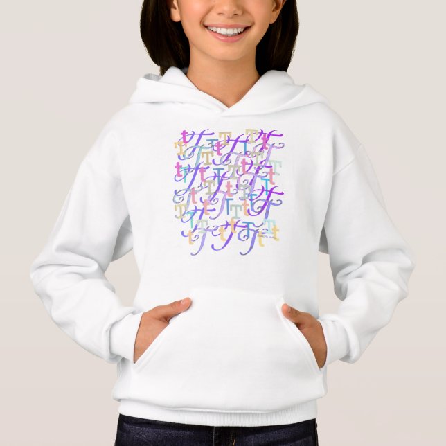 Bokstavskonfetti "T" T Shirt (Framsida)
