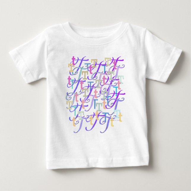 Bokstavskonfetti "T" T Shirt (Framsida)