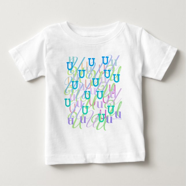 Bokstavskonfetti "U" T Shirt (Framsida)