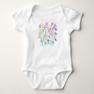 Bokstavskonfetti "X" Babybody T Shirt