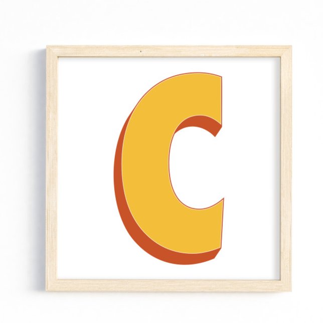 Bokstavskonstaffisch, C-monogram, fet initial  Poster (Skapare uppladdad)
