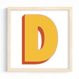 Bokstavskonstaffisch, D-monogram, fet initial Poster