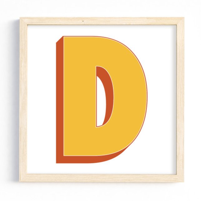 Bokstavskonstaffisch, D-monogram, fet initial  Poster (Skapare uppladdad)