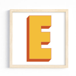 Bokstavskonstaffisch, E-monogram, fet initial Poster
