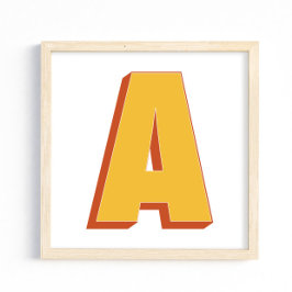 Bokstavskonstaffisch, ett monogram, initial i fet poster