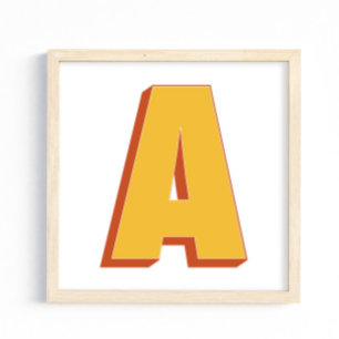 Bokstavskonstaffisch, ett monogram, initial i fet poster