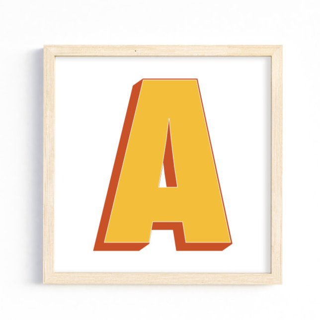 Bokstavskonstaffisch, ett monogram, initial i fet  poster (Skapare uppladdad)